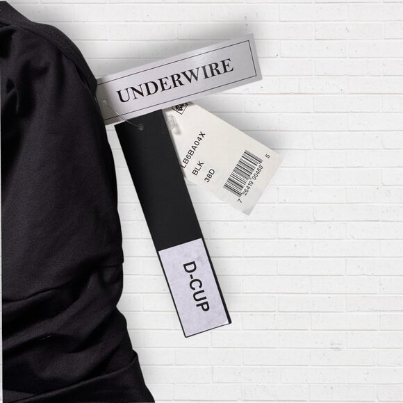 NWT LA BLANCA DeLux Black Underwire D-Cup Swim Tankini Top Island Godess 38D - Picture 3 of 6